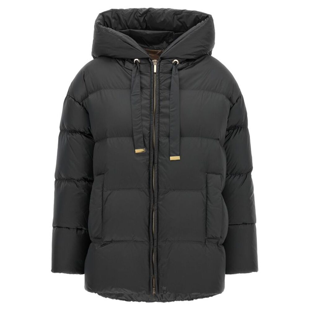 Max Mara Gray Polyamide Full-Length Women's Jacket